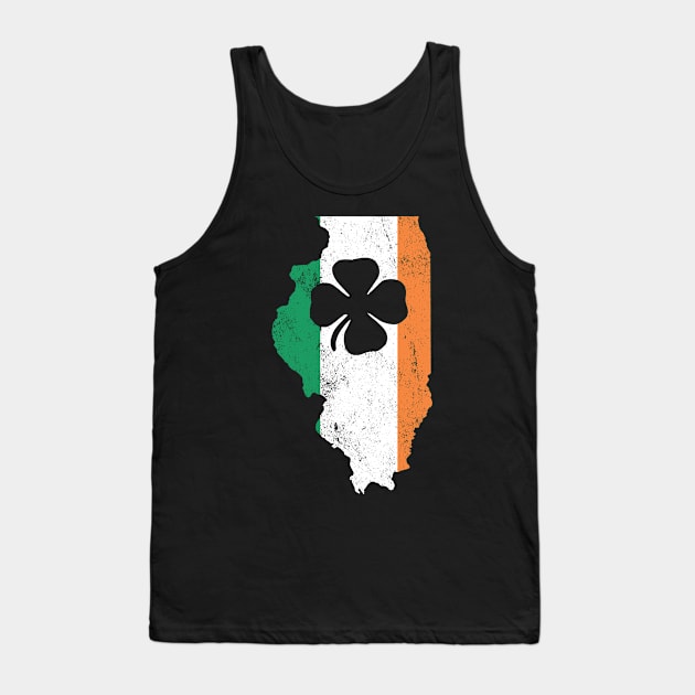 St. Patrick's Day Illinois Group Funny Flag Irish Gift Tank Top by jkshirts